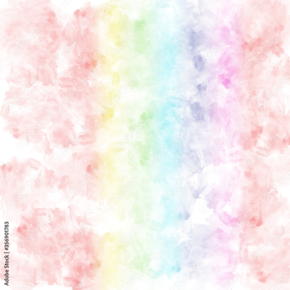 Pastel watercolor rainbow background 