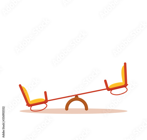 Kid s playground colorful cartoon vector illustration