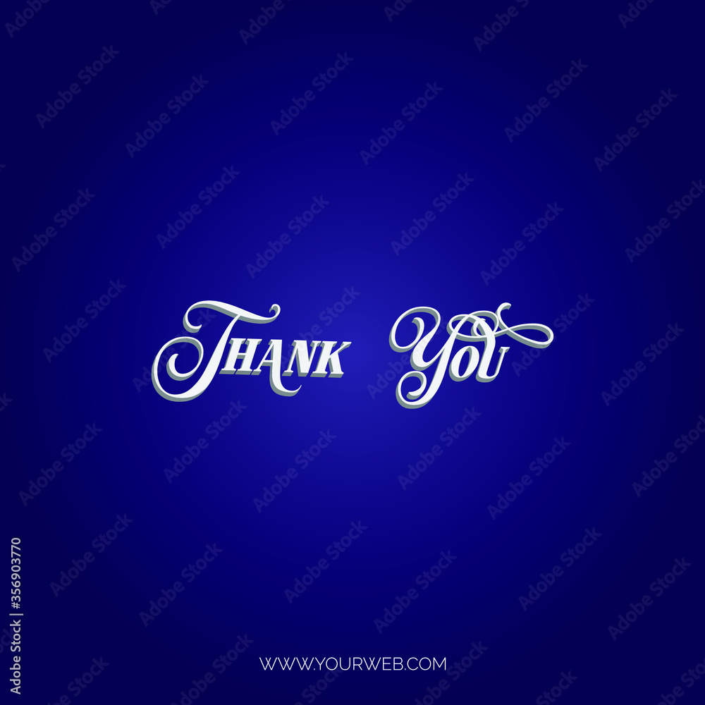 Naklejka premium Lettering Thank You - Thank you vector black brush lettering inscription, gratitude and thankfulness words