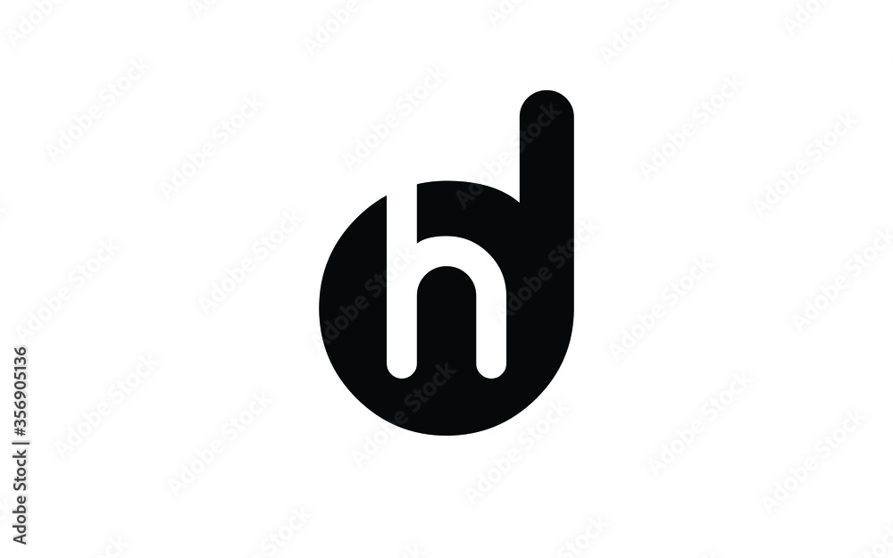 dh or hd Letter Initial Logo Design, Vector Template dh or hd Letter Initial Logo Design, Vector Template