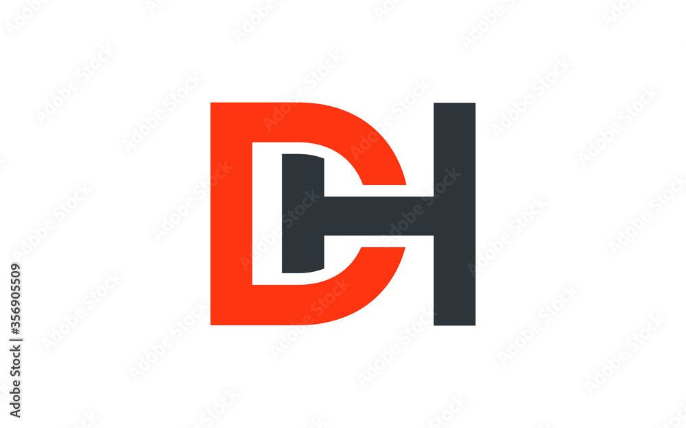 DH or HD Letter Initial Logo Design, Vector Template DH or HD Letter Initial Logo Design, Vector Template