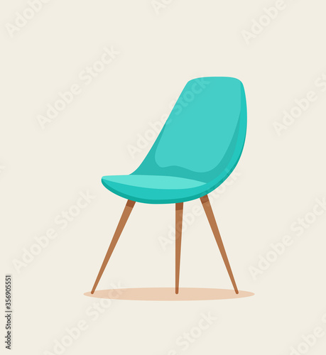 Office chair cartoon vector illustration.