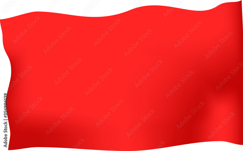 red flag horizontal realistic illustration vector isolated on white background red flag horizontal realistic illustration vector isolated on white background