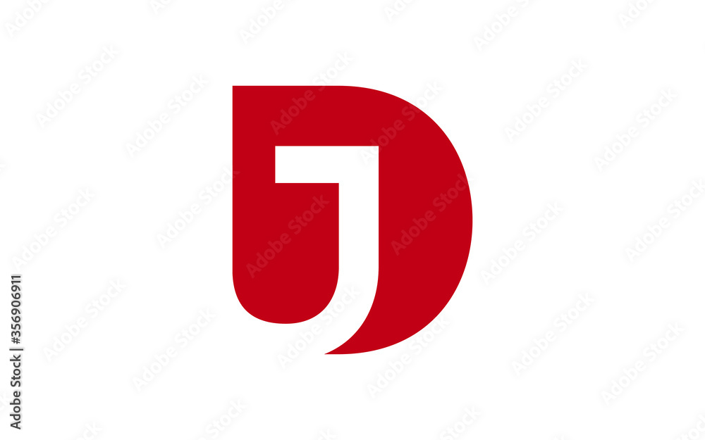DJ or JD Letter Initial Logo Design, Vector Template DJ or JD Letter Initial Logo Design, Vector Template