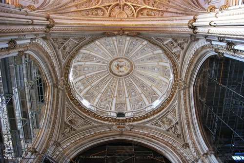 The transept ceiling within the Mezquita  Mosque   Cordoba  Andalusia  Spain.