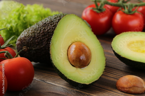 fresh avocado closeup for background or advertisement