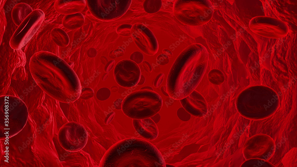 Blood Cell and Virus 3d Render Blood Cell and Virus 3d Render
