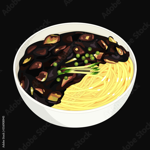 중국집 요리 일러스트 벡터