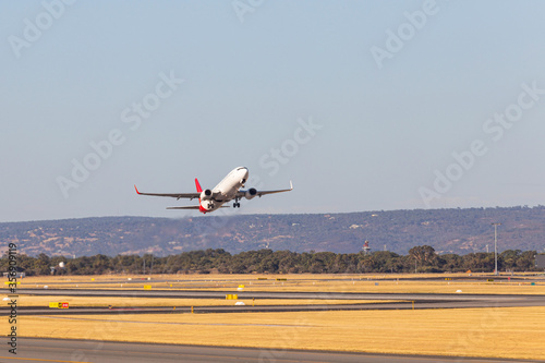 Canvas Print ready to take off, perth airport