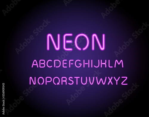 Neon glowing arrow pointer