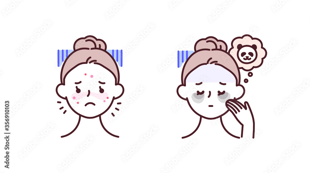 트러블이 나서 울상인 여자