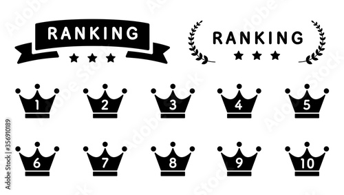 ランキングのアイコンのセット／順位／イラスト