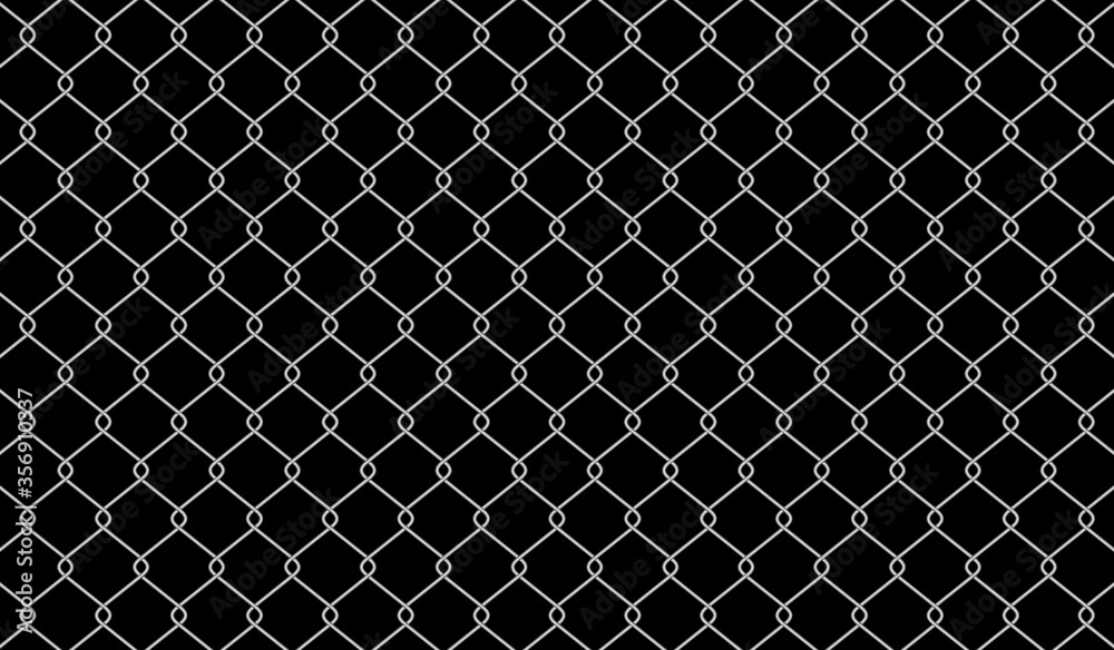 Vecteur Stock wire mesh for background, barrier net on dark, wire net metal  wall, barbed wire fence, metal grid wire for backdrop, fence barb isolated  on black background, grid fence for wallpaper
