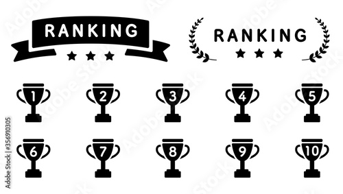 ランキングのアイコンのセット／順位／イラスト