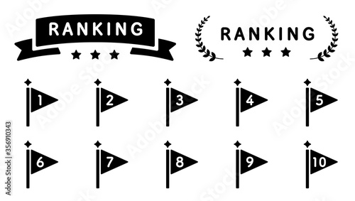 ランキングのアイコンのセット／順位／イラスト