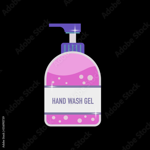 Hand wash gel vector.