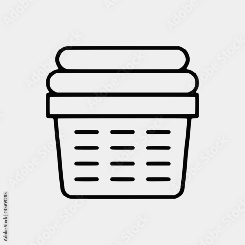 Cleaning outline vector icon set and chemical Cans and Equipment of Cleaning Machine