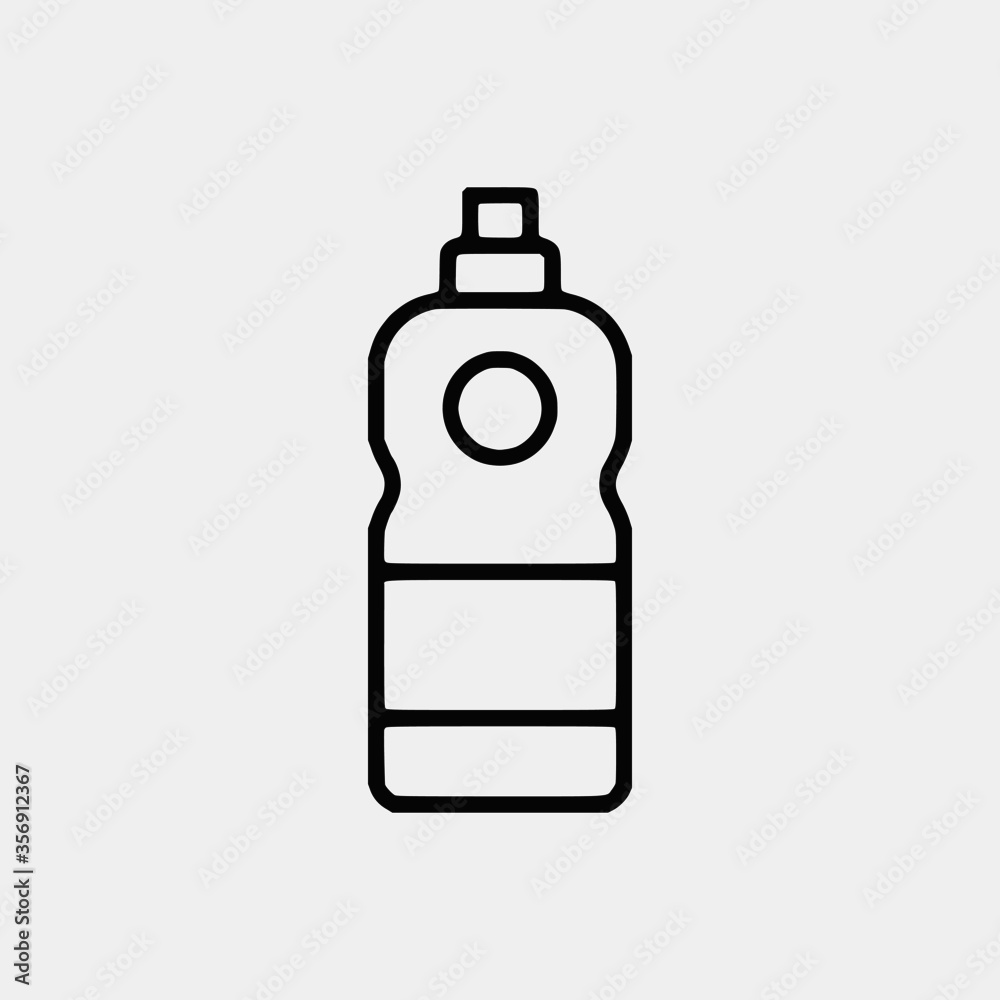 Cleaning outline vector icon set and chemical Cans and Equipment of Cleaning Machine Cleaning outline vector icon set and chemical Cans and Equipment of Cleaning Machine