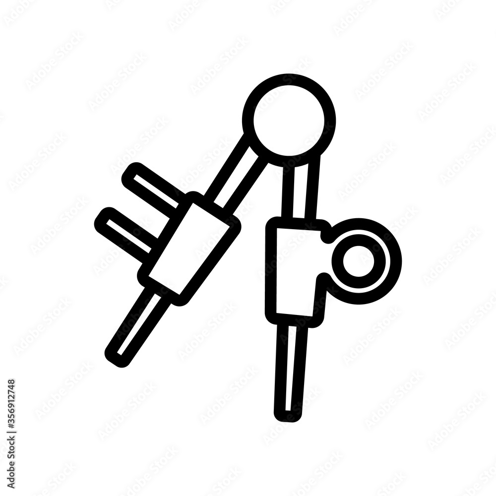 baby chopstick icon vector. baby chopstick sign. isolated contour symbol illustration baby chopstick icon vector. baby chopstick sign. isolated contour symbol illustration