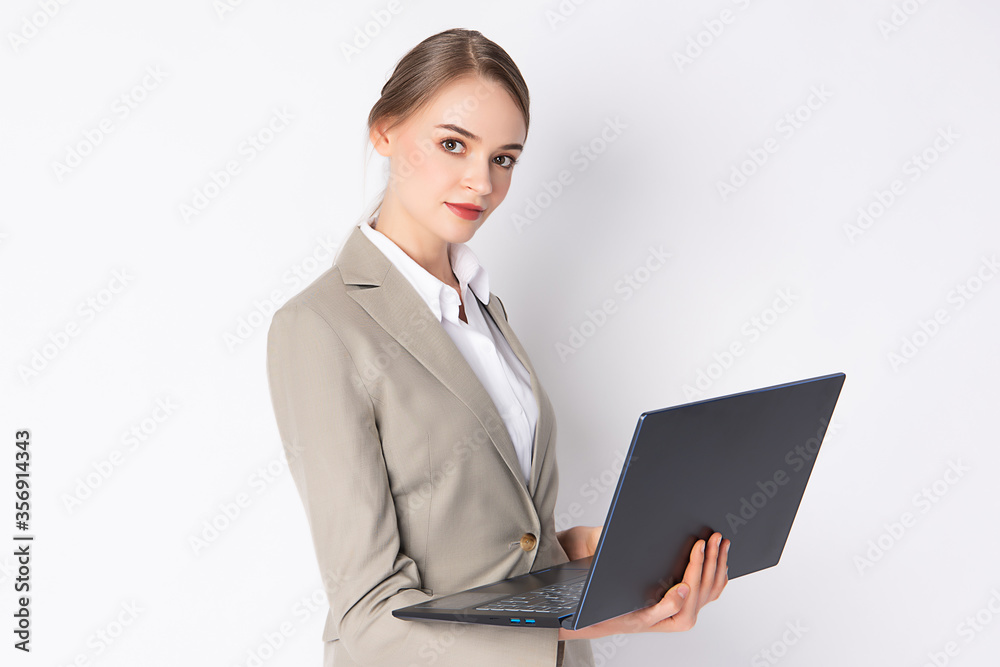 Working Woman feeling confident with her laptop Working Woman feeling confident with her laptop