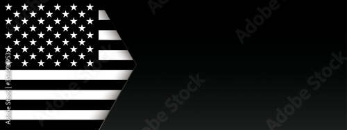 Black USA Flag