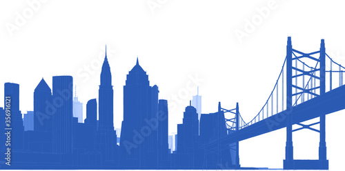 Photography modern city architectural landscape sketch 3d illustration