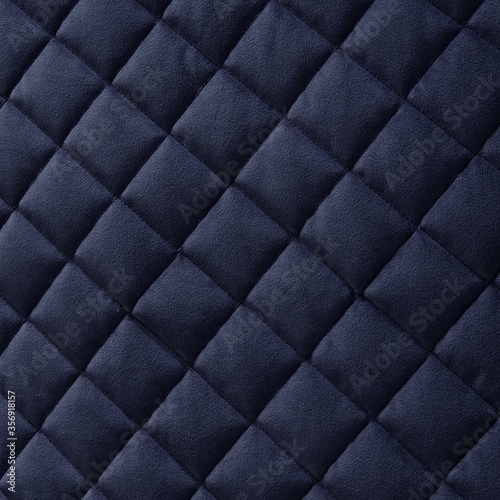 Navy velvet diamond quilted bedspread fabric texture