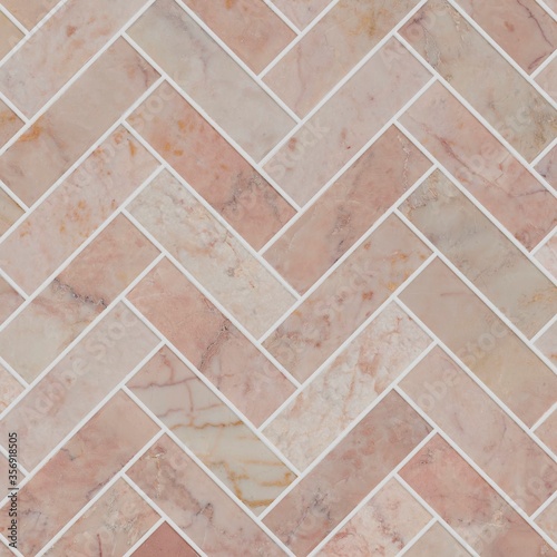 Pink Herringbone marble mosaic tile texture