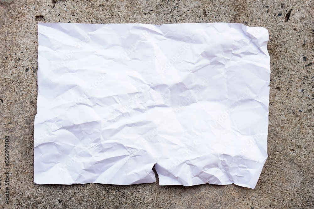 Obraz premium Texture of recycle white crumpled paper, can be use as abstract background, wallpaper, webpage, copy space for text.