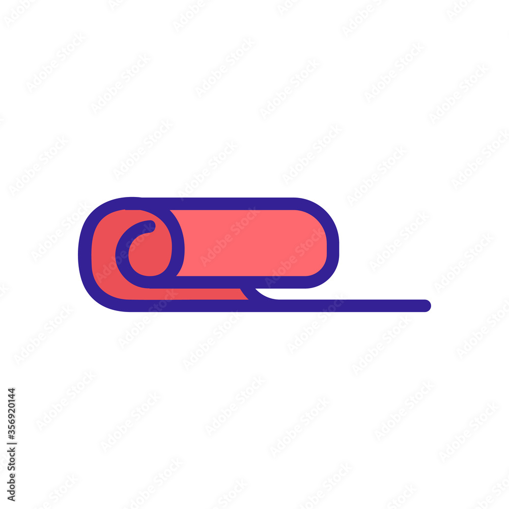 yoga mat for training icon vector. yoga mat for training sign. isolated color symbol illustration