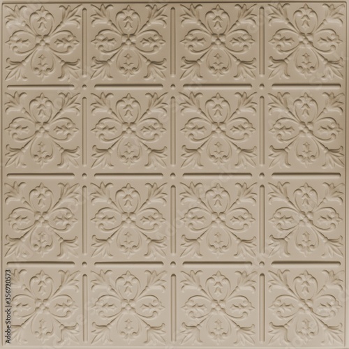 Seamless cappuccino vinyl ceiling tile