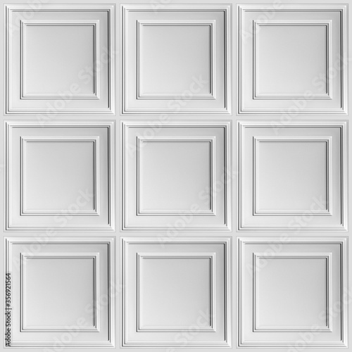 Seamless Rigid vinyl white ceiling square shaped tiles texture