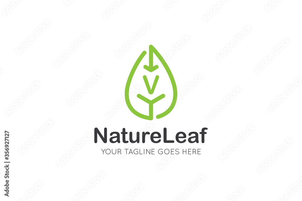 initial letter v leaf logo and icon vector illustration design template initial letter v leaf logo and icon vector illustration design template