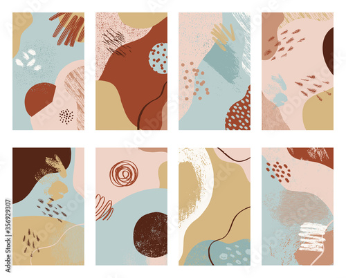 Set of abstact fluid tropical summerbackgrounds. 