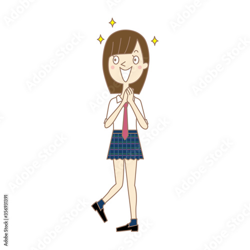 女子高生のイラスト