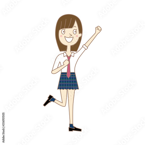 女子高生のイラスト