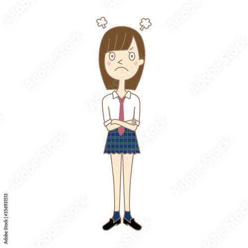 女子高生のイラスト