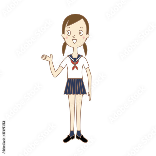 女子高生のイラスト