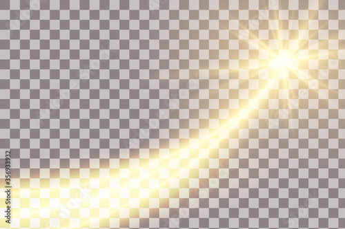 Light line gold swirl effect.