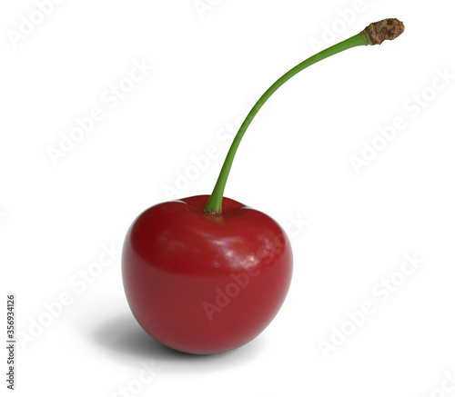 Cherry isolated on white