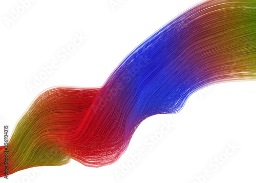 Colorful twisted 3d rendering