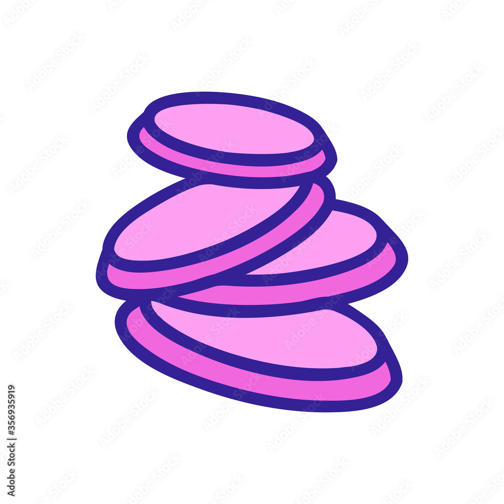 turnip sliced pieces icon vector. turnip sliced pieces sign. isolated color symbol illustration turnip sliced pieces icon vector. turnip sliced pieces sign. isolated color symbol illustration