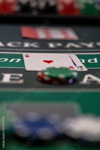 Casino Black Jack table