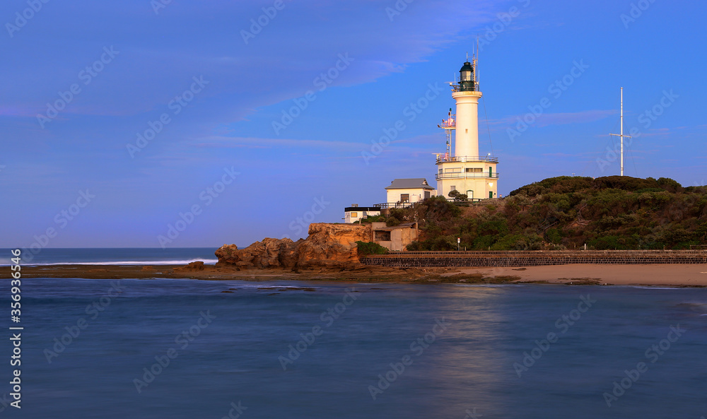 Morning at Point Lonsdale lighthouse on the Bellarine Peninsula in Victoria, Australia.