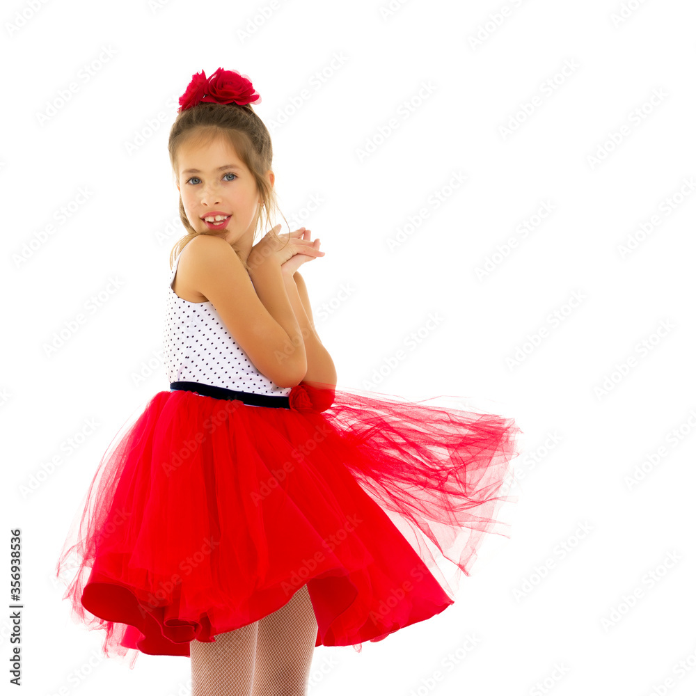 Little girl posing in the studio. Close-up. Little girl posing in the studio. Close-up.