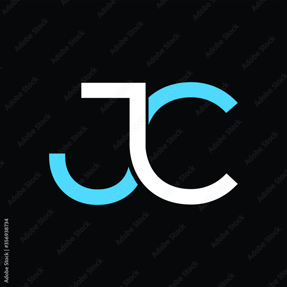 JC initial logo circle shape vector black and gold. Stock Vector ...