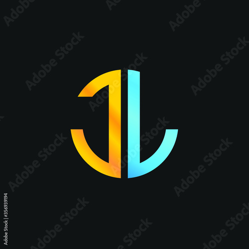 letter JL logo design in vector J L concept.
