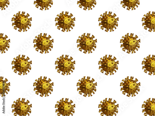 golden covid-19 pattern. coronavirus pattern