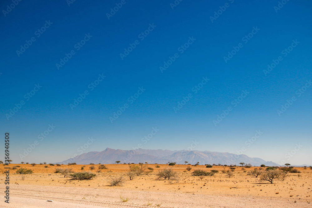 A gravel road in Namibia, Africa