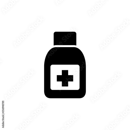 bottle pill icon logo illustration template